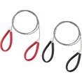 thumbnail image 1 of HUGFEGWE 2 Pcs PVC Pipe Cable Saw Stainless Steel Wire Saw Portable String Rope Saw Survival Wire Saw for Hiking Camping Hunting, Red & Black, 23.62 Inch CJB91-55149, 1 of 4