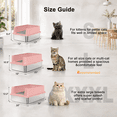 thumbnail image 6 of Pink Small Stainless Steel Cat Litter Box for Small Cats and Pets, 6 of 9