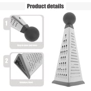 Luxshiny Triangular Stainless Steel Cheese Grater Box for Versatile Kitchen Use