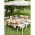 thumbnail image 5 of 54x80 Inch Outdoor Tablecloth with Umbrella Hole Zipper Rectangle Sunflower Autumn Rectangular Tablecloths Outside Waterproof Fall Farmhouse Botanical Floral Patio Table Cloth Cover for Picnic Party, 5 of 8
