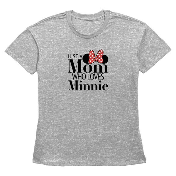 Womens Minnie Mouse Just a Mom T Shirt