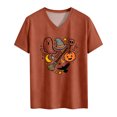 thumbnail image 4 of Women's T Shirt Short Sleeve Top Daily Tunic Blouse Graphic Blouse Casual Basic Tee, 4 of 5