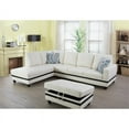 thumbnail image 2 of Lifestyle Furniture Lemonda Left-Facing Sectional & Ottoman in White/Black, 2 of 2