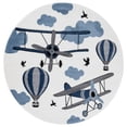 thumbnail image 2 of Safavieh Carousel Kids Biplanes in the Sky Area Rug, Ivory/Blue, 5'3" x 5'3" Round, 2 of 10