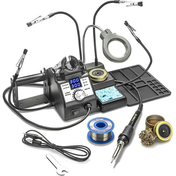 X-Tronic 3060-PRO 75 W Soldering Iron Station • Adjust Sleep & Temp Presets, C°/F°,  with Accessories