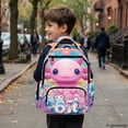 thumbnail image 6 of Chririnla Axolotl Print Bookbag with Lightweight multi-tasche Kids School Backpack, Padded Straps 17 Inch Casual Daypack for College Elementary School High School, 6 of 9