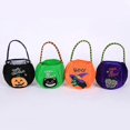thumbnail image 2 of Happy Halloween Velvet Candy Gift Bag Kids Trick or Treat Goody Tote Pumpkin for Cat Witch for Vampire Handbag Storage Bucket Portable Basket Party Fa, 2 of 5