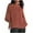 Red, variant on Womens Striped Printed Linen T-shirts Loose 3/4 Batwing Sleeves Summer Casual Pullover Tops Vintage Boho Blouse Tees