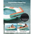 thumbnail image 3 of VEVOR Inflatable Floating Dock, 8.5 x 8.5 FT Inflatable Dock Platform, Non-Slip Water Air Mat with Portable Carrying Bag and Detachable Ladder, Floating Water Platform Island Raft for Pool Beach Ocean, 3 of 9