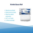 thumbnail image 3 of Dynarex Krinkle Gauze Cotton Fluff Bandage Rolls, 4.5" x 4.1 Yards (10 Rolls) - MS-35645, 3 of 4