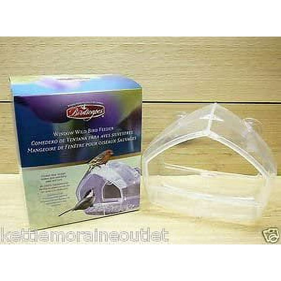 PET-4-ALL Clear Window Bird Feeder - Suction Cup Mount, Easy to Fill, 1 Cup Capacity