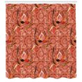 thumbnail image 3 of Ambesonne Peach Shower Curtain, Floral Vibrant Drawing, 69"Wx84"L, Peach Orange Black, 3 of 3