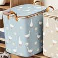 thumbnail image 3 of Clothes Storage Bag Portable Non Woven Clothing Quilt Storage Bag Clothes Storage Box Folding Wardrobe Storage Container With Durable Handle Wardrobe Category Storage Box, 3 of 6