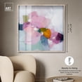 thumbnail image 4 of Fuchsia Horizon Shadowbox Print Pastel Wall Decor by Art Remedy, Blonde Frame, 40 x 40, 4 of 6