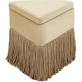 thumbnail image 3 of Meridian Furniture Trivoli Camel Velvet Ottoman/Stool, 3 of 8