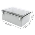 thumbnail image 7 of Miumaeov Junction Box, Hinged Cover Stainless Steel Latch Project Box Enclosure, ABS Plastic IP67 Waterproof Dustproof Electrical Project Case with 2 Cable Gland (15.7*11.8*7.1inch), 7 of 7