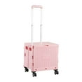 thumbnail image 2 of Rolling Crate Rolling Crate with Wheels Folding Utility Cart Portable Rolling Crate Handcart Portable Foldable Shopping Cart Grocery Cart Universal Plastic Trolley for Travel Shop Move Office Teacher, 2 of 8