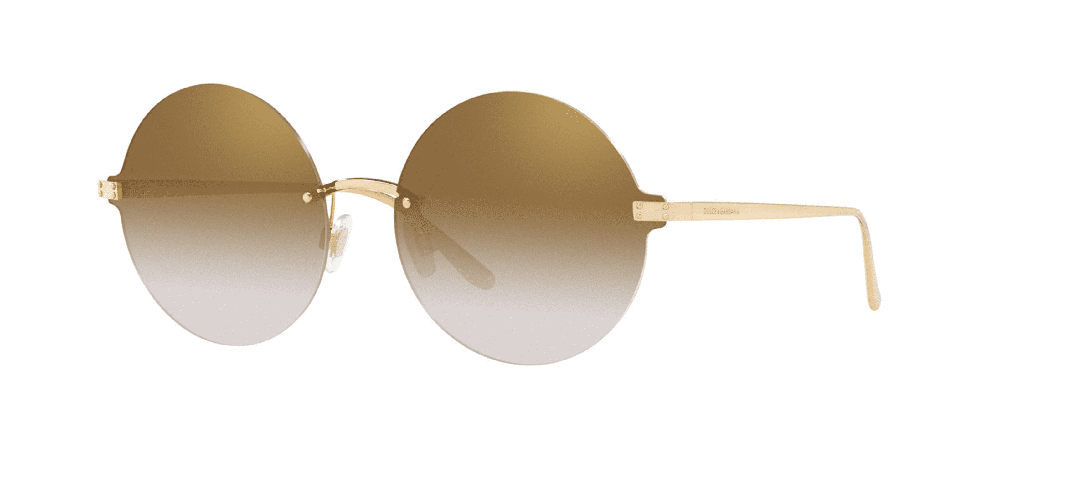Dolce & Gabbana DG 2228 02/6E Sunglasses Gold Frame Gold Mirror 62mm ...