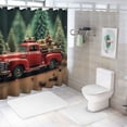 thumbnail image 7 of Pratyus Christmas Tree Printed Shower Curtain 100% Polyester Fabric with Hooks, Bathroom Decoration Chic Modern Decor 69x72, 7 of 7