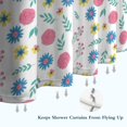 thumbnail image 6 of Pioneer Flower Floral Print Pattern Shower Curtain 72"x84", Bathroom Decorative Shower Curtain Set with 12 Hooks, Waterproof Washable, 6 of 6