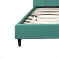 thumbnail image 5 of AC Pacific California King Modern Upholstered Square Stitched Platform Bed, Blue, 5 of 7