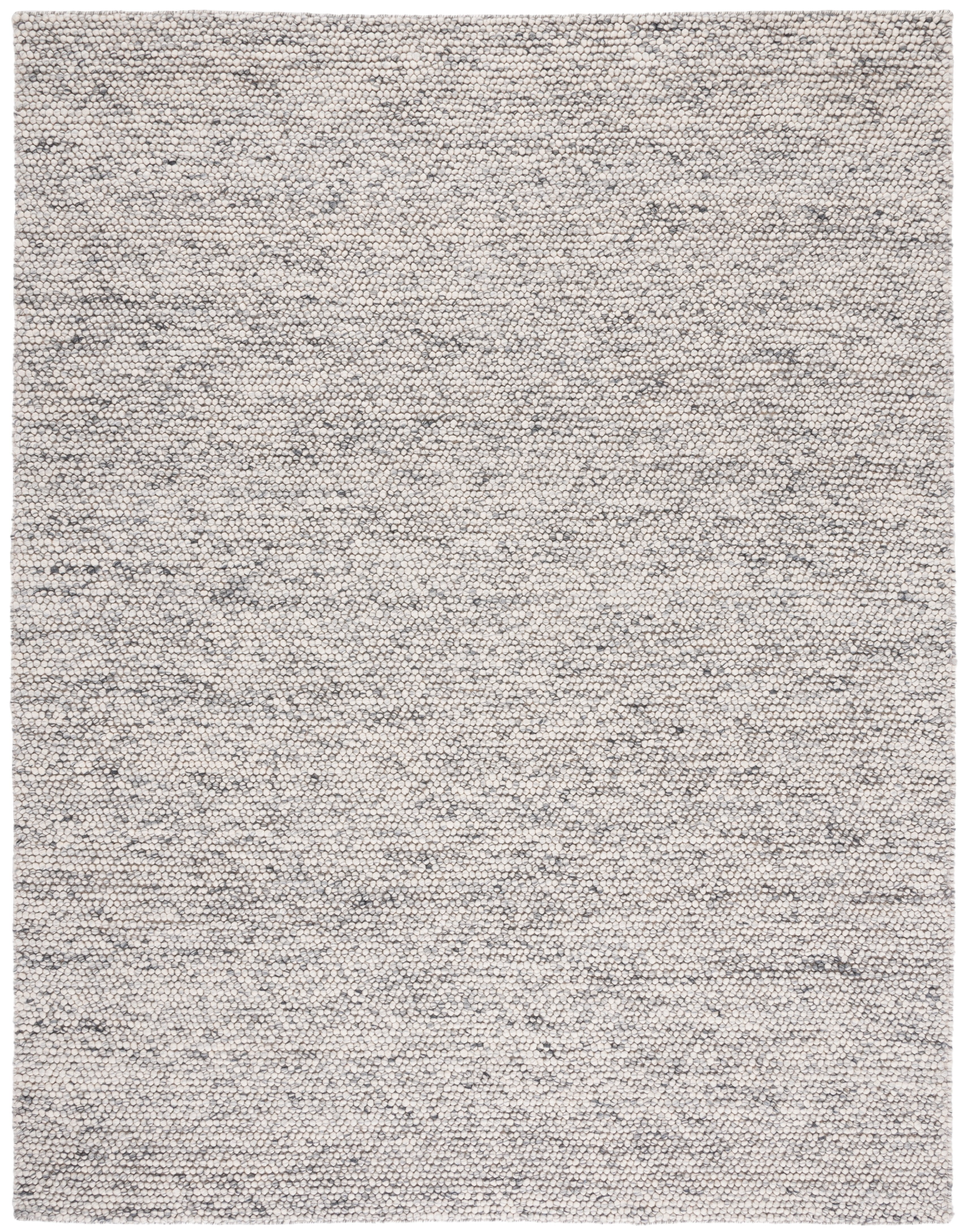SAFAVIEH Natura Feride Geometric Area Rug, Light Grey/Ivory, 8' x 10' - Large - Scandinavian Design, Light Grey & Ivory, Handmade Wool Blend, Ideal for Living Room, Bedroom, Dining Space