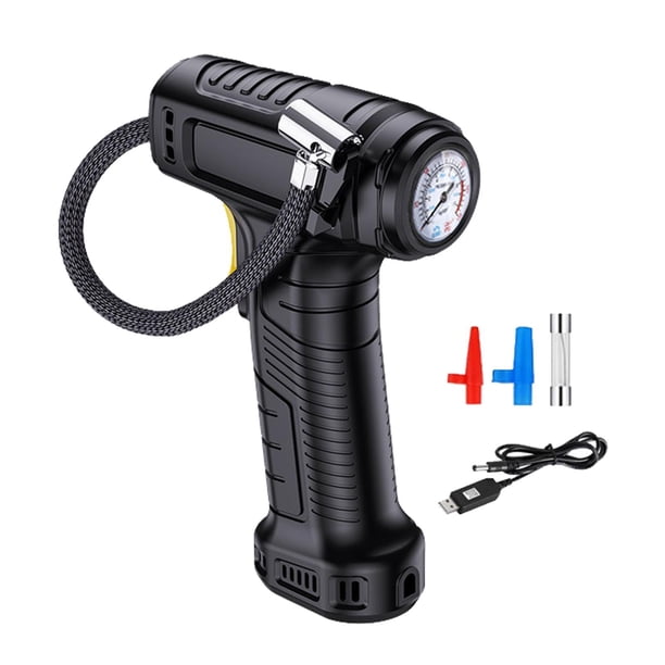 Bomba de neumáticos inalámbrica Bomba de inflado de neumáticos de automóvil Lámpara LED Iluminación Bomba de aire de neumáticos pequeños Vehículos Bom Dial de puntero