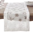 thumbnail image 1 of Saro Lifestyle 8000.W16108B Burnout Snowflake Design Table Runner, 1 of 1