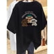 thumbnail image 1 of Women's 100% Cotton White Short-Sleeve T-Shirt - Cute Animal Graphic Print, Loose Fit Casual Round Neck Top, Breathable Summer Tee, Machine Washable, Ladies T Shirts, Playful Design Shirt, Soft Fabri, 1 of 6