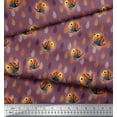 thumbnail image 3 of Soimoi Poly Georgette Fabric Feather & Bird Cartoon Print Fabric by Yard 52 Inch Wide, 3 of 3