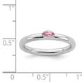 thumbnail image 2 of Stackable Expressions Sterling Silver Pink Tourmaline Ring, 2 of 8