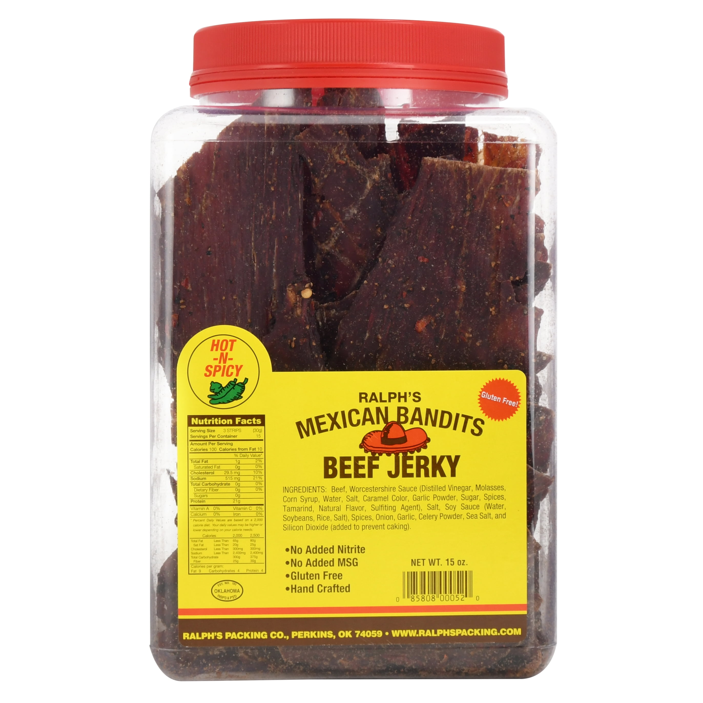 Ralph's Packing Mexican Bandits Beef Jerky, 15 Oz