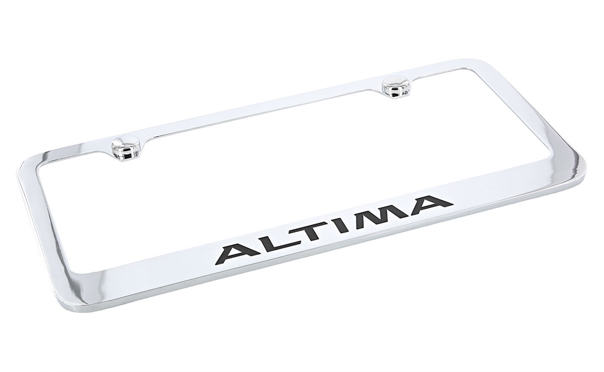 Nissan Altima chrome plated metal license plate frame holder 2 hole