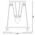 thumbnail image 4 of Quickway Imports Industrial Adjustable 2 Bulb Pulley Wired Ceiling Hanging Light Fixture, Black Decorative Chandelier for Modern or Industrial Style Restaurant, Bar, or Kitchen, 4 of 8