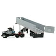 thumbnail image 4 of Mack Granite MP Tandem-Axle Day Cab with East Genesis End Dump Trailer Black and Silver 1/50 Diecast Model by First Gear, 4 of 5