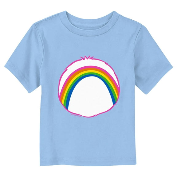 Toddler's Care Bears Cheer Bear Rainbow Costume Graphic Tee Light Blue 2T