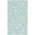 thumbnail image 6 of SAFAVIEH Montauk Katee Geometric Diamonds Runner Rug, Aqua/Ivory, 2'3" x 7', 6 of 7