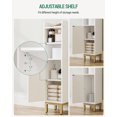 thumbnail image 4 of Bathroom Storage Cabinet, Small Corner Floor Cabinet with Door and Shelves, Adjustable Shelf,White, 4 of 8