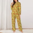 thumbnail image 2 of Fotbe Crab Lobster Pattern Long Sleeve Pajama Set for Women,Sleepwear Set,2-piece Loungewear Set,Soft PJs Comfy Nightwear with Pockets -X-Large, 2 of 7