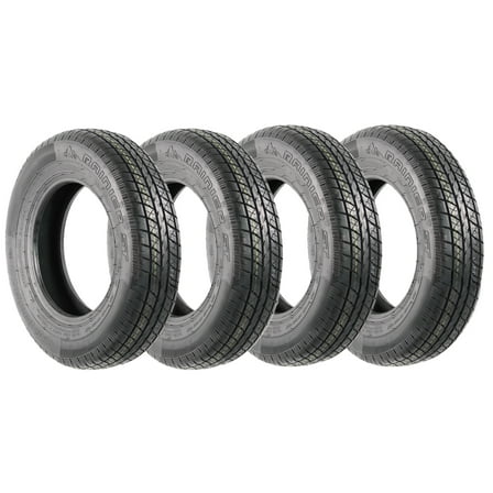 eCustomrim 4-Pack ST145/R12 Steel Belted Radial Trailer Tire Load E 1520# 145/R12 145R12