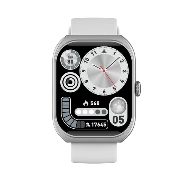 Smart Watch Deportivo con Pantalla Curva de 2″ Sumergible Llamadas Bluetooth Carga Inalámbrica Asistente IA Gris