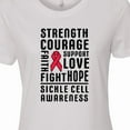 thumbnail image 4 of Inktastic Sickle Cell Awareness Strength Courage and Support Women's T-Shirt, 4 of 5
