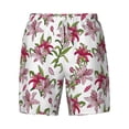 thumbnail image 4 of Lsque Mens Swim Trunks Lilies Flowers Pattern - Bathing Suit Compression Liner - Beach Swim Shorts Swimwear - (S-3XL) - Stretch Quick Dry -Medium, 4 of 9