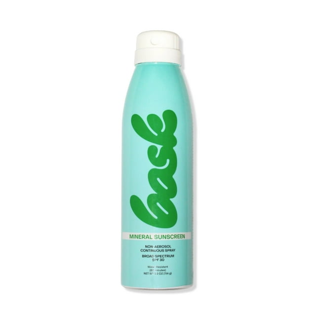 Protector solar en aerosol Bask Suncare, SPF 30, mineral, 162 ml, sin fragancia