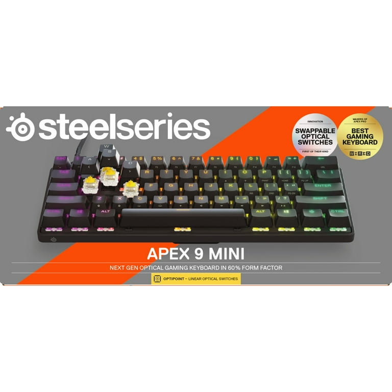 SteelSeries - Apex 9 Mini 60% Wired OptiPoint Adjustable SteelSeries - Apex 9 Mini 60% Wired OptiPoint Adjustable
