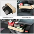 thumbnail image 4 of PU Leather Car Seat Storage Universal Car Organizer Multifunction Seat Side Gap Storage Box, 4 of 9