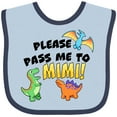 thumbnail image 3 of Inktastic Please Pass Me to Mimi with Dinosaurs Boys or Girls Baby Bib, 3 of 4