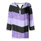 thumbnail image 5 of Blusas de Manga Corta para las Mujeres Impresas 3/4 Manga Cuello Redondo Blusa Casual, Ligero Diario Superior, 5 of 5