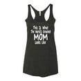 thumbnail image 2 of World's Greatest Mom Looks Like Mother's Day Tri-Blend Racerback Tank Top, Vintage Black, Medium, 2 of 3