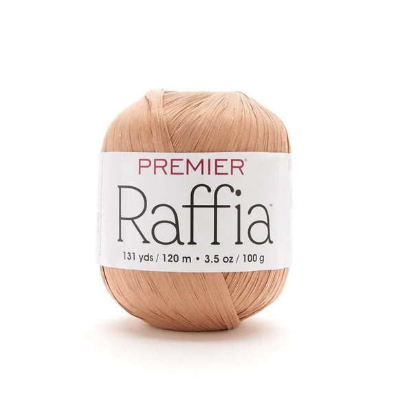 Premier Yarns Raffia, Cellulose Rayon, Bulky Weight Yarn 2166-05 Straw